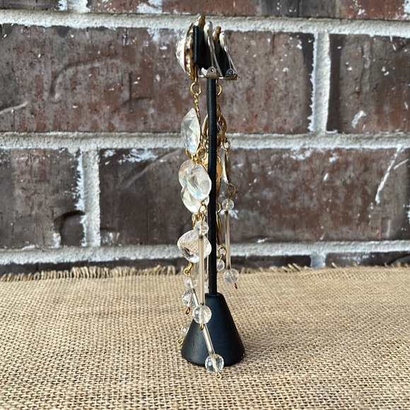 Long Chandelier Clip on Earrings - Picture 4 of 12